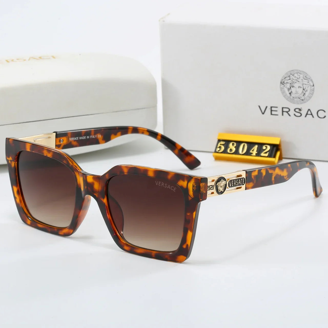 5 Color Trendy Square Frame Sunglasses 58042