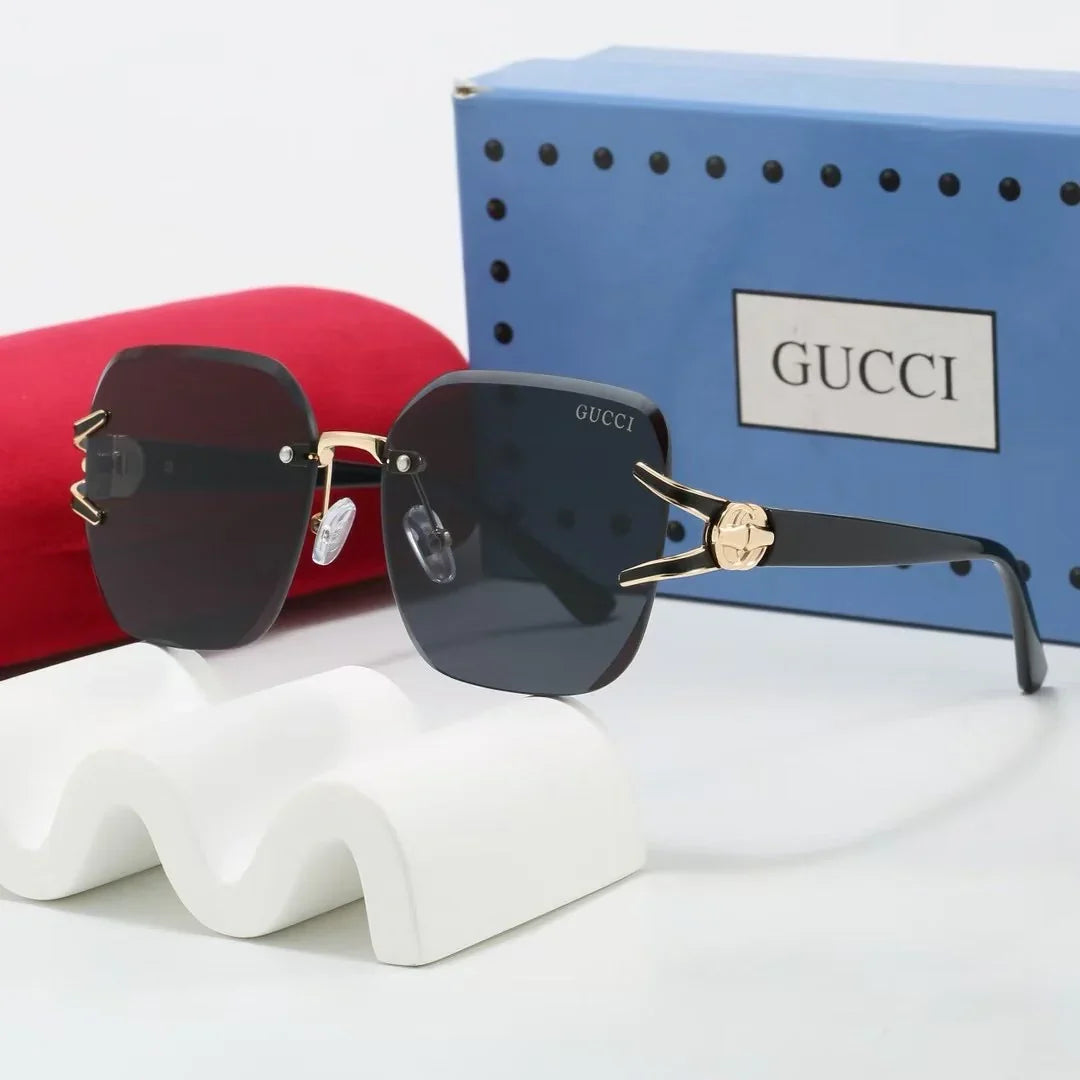 Gradient frameless thin sunglasses