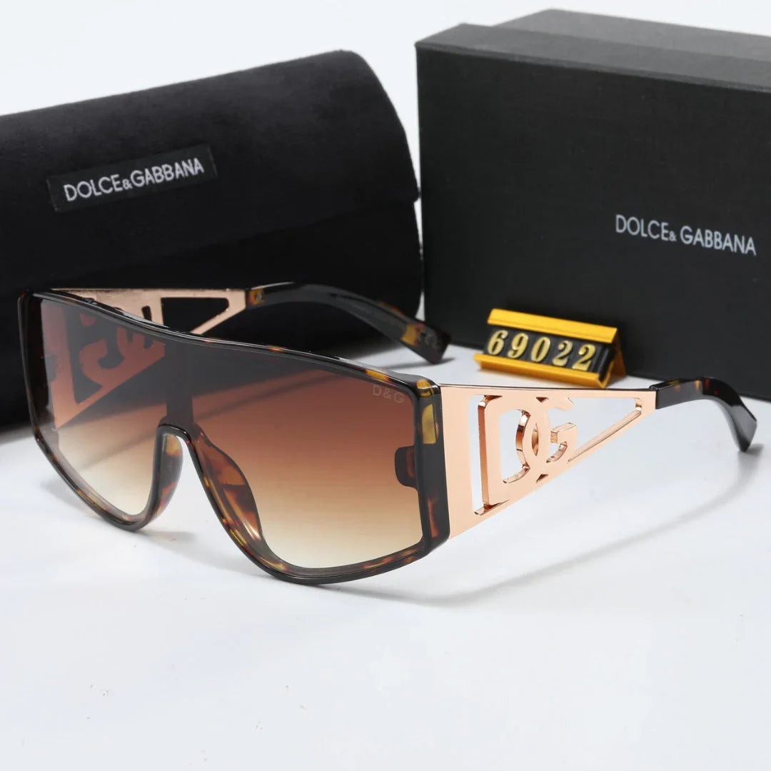 Oversized Fashionable Metal Frame Sunglasses