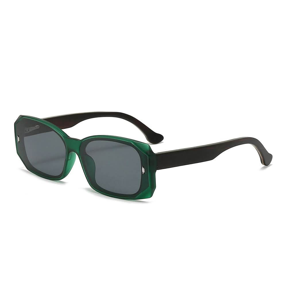 Dollger Square Wooden Temples Retro Sunglasses