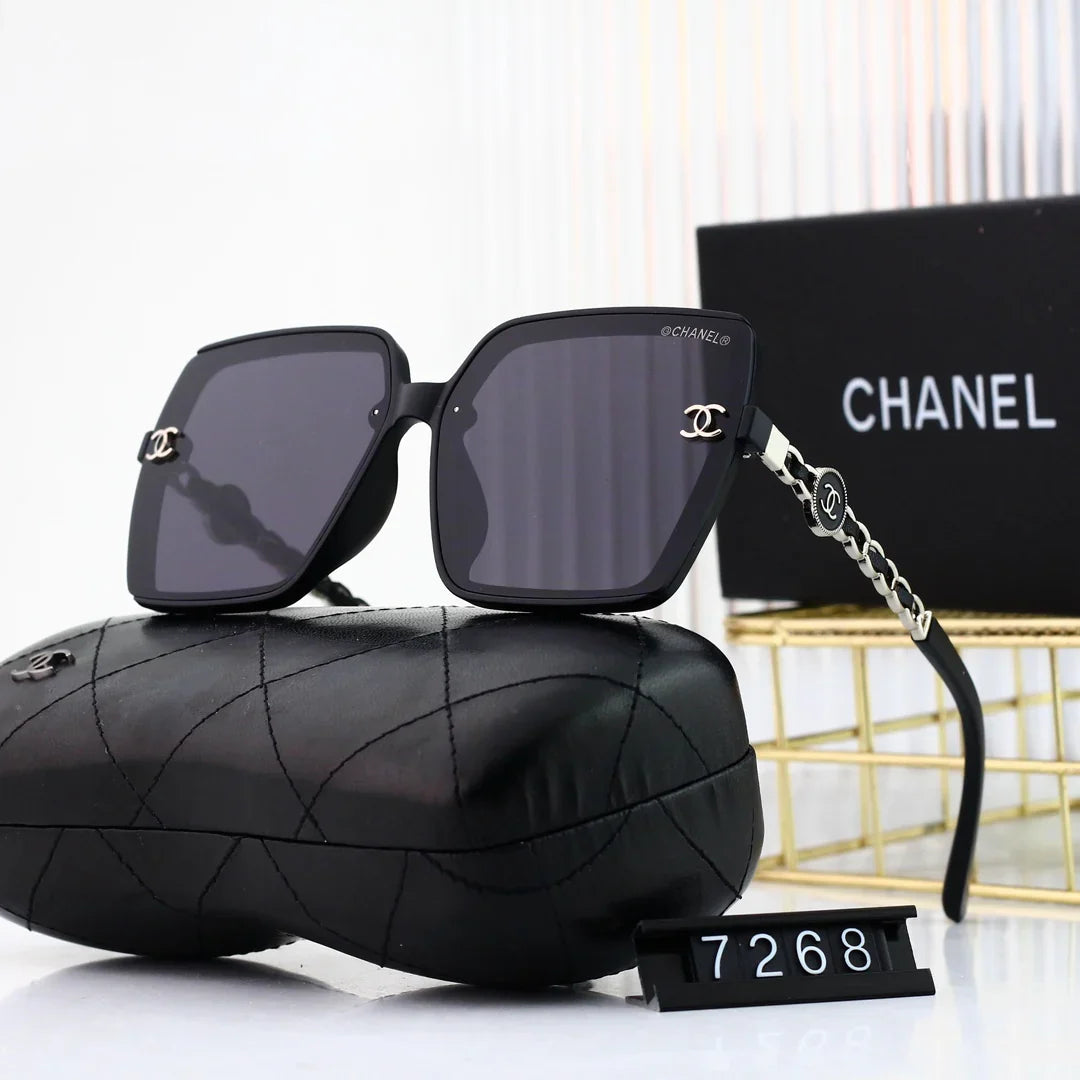 5-color Polaroid nylon HD lenses frameless design sunglasses 7268