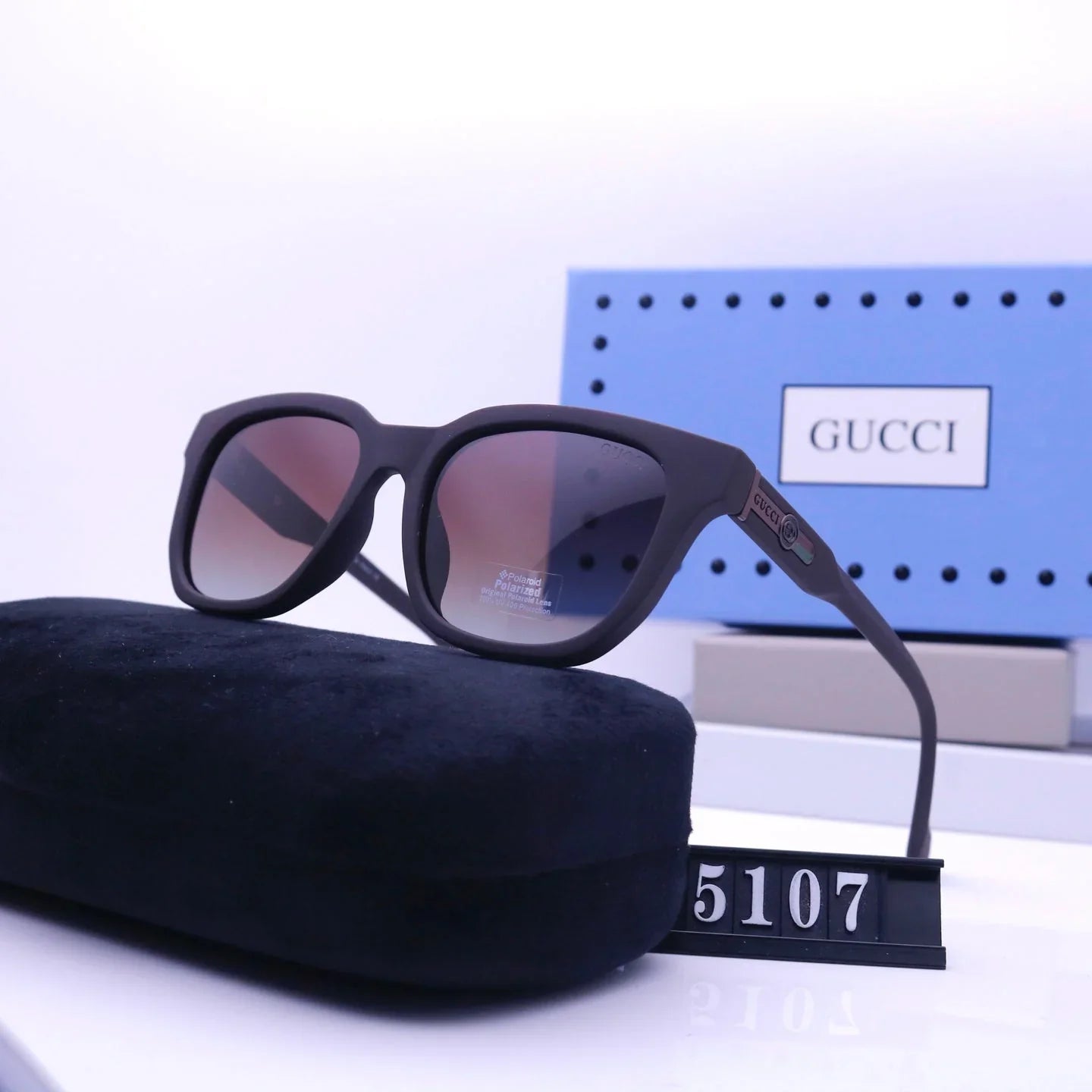 Vintage Square Rectangle Rubber Sunglasses