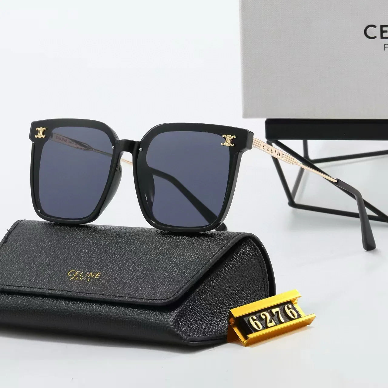 5 Colors Fashion Metal Temple Sunglasses  6276