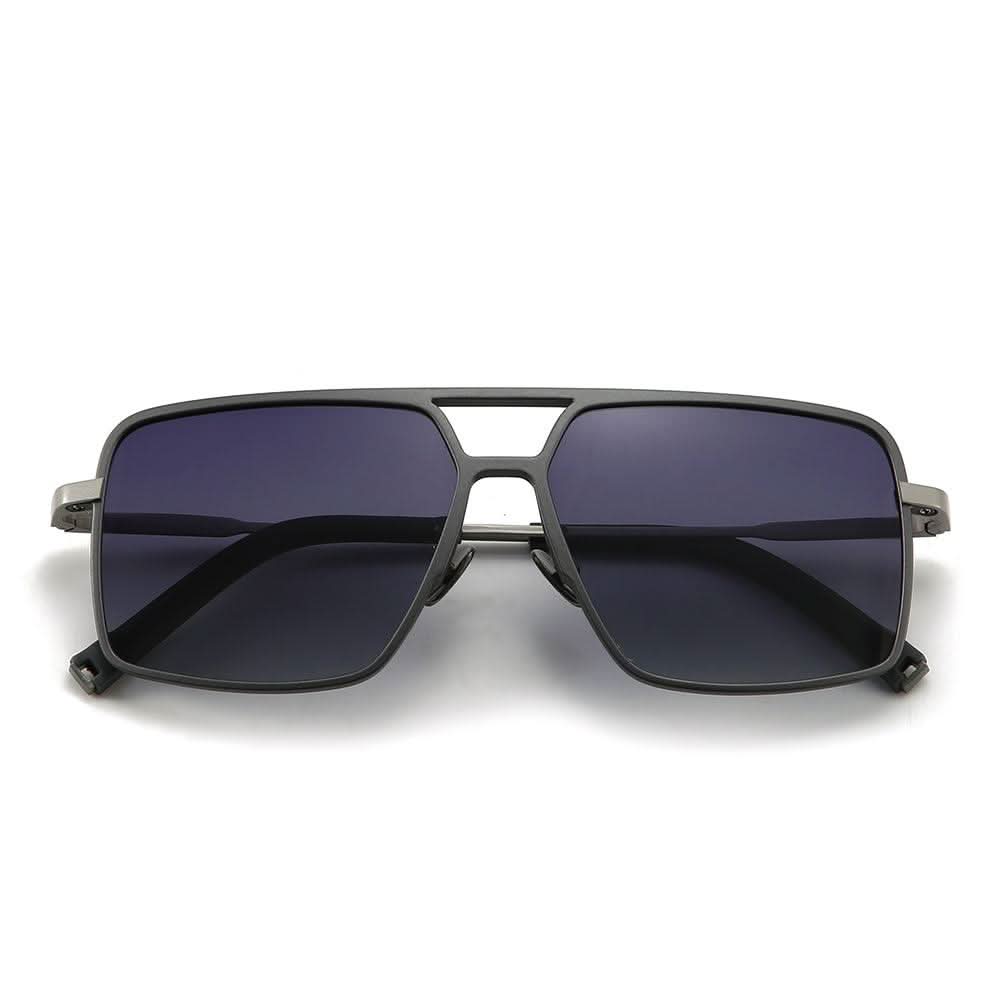 Dollger Titanium Frame Square Aviator Sunglasses