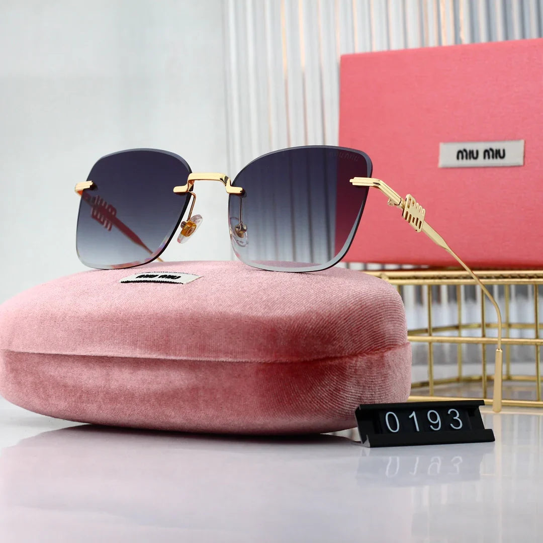 6-color high-definition lens frameless metal sunglasses 0193