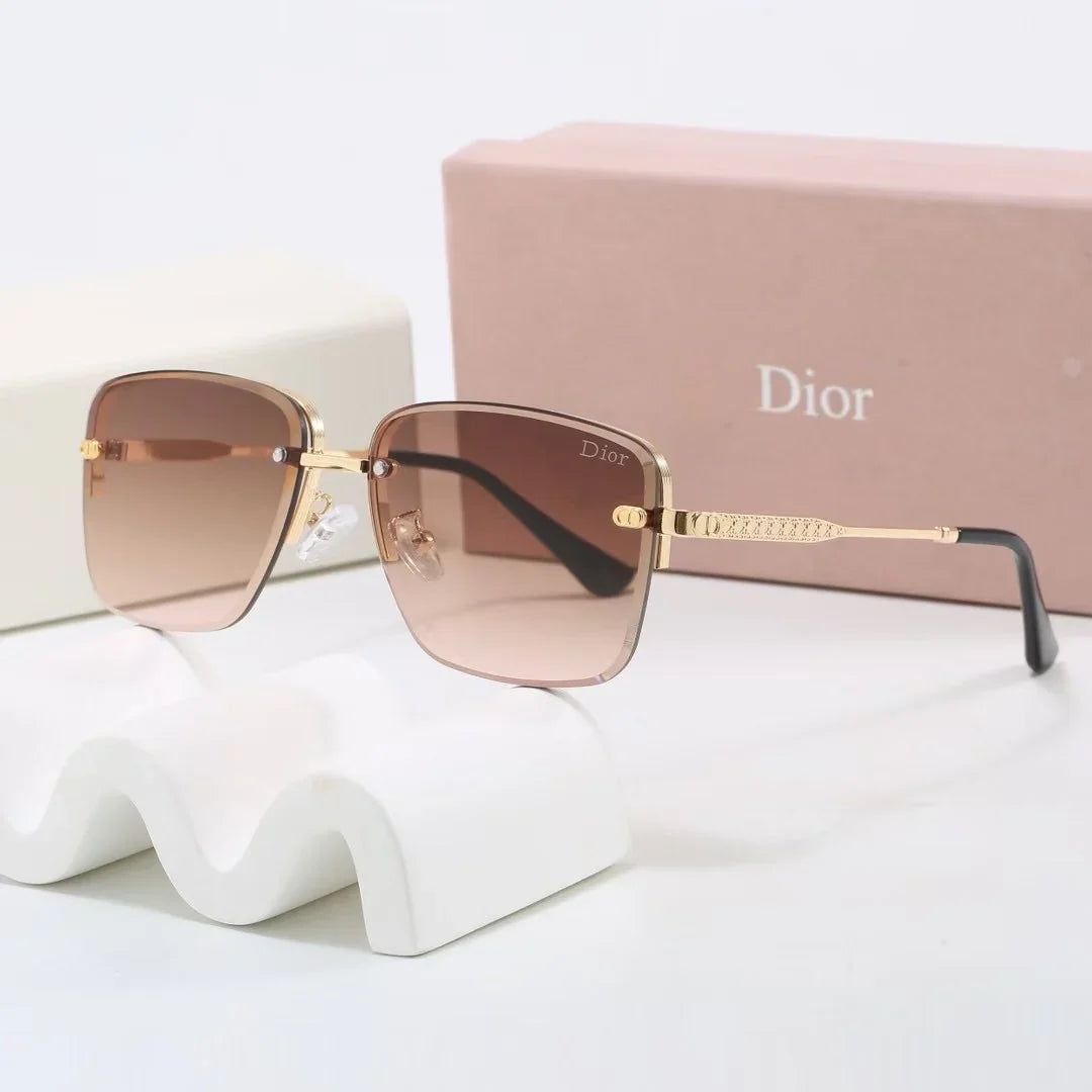 Gradient two-tone metal sunglasses