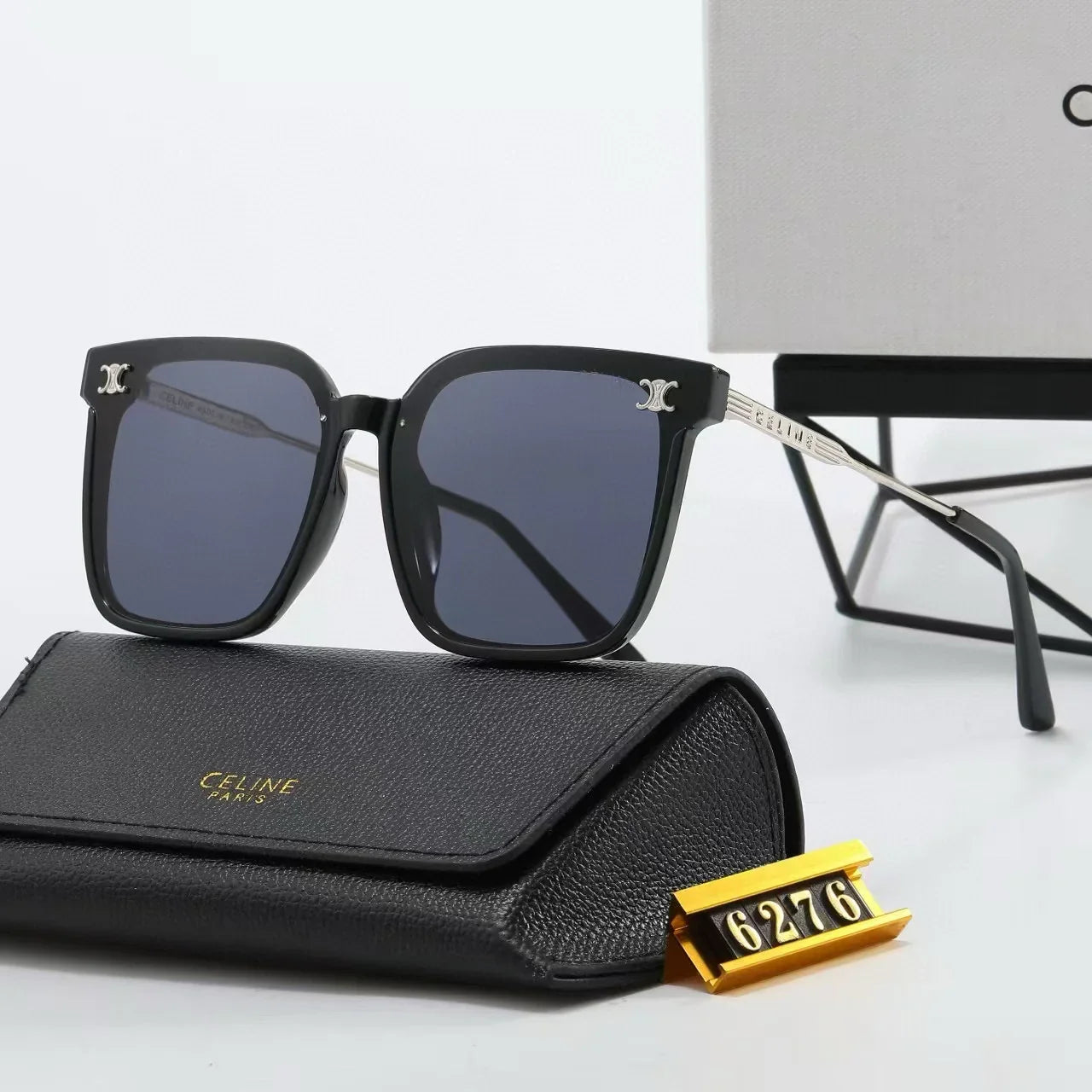5 Colors Fashion Metal Temple Sunglasses  6276