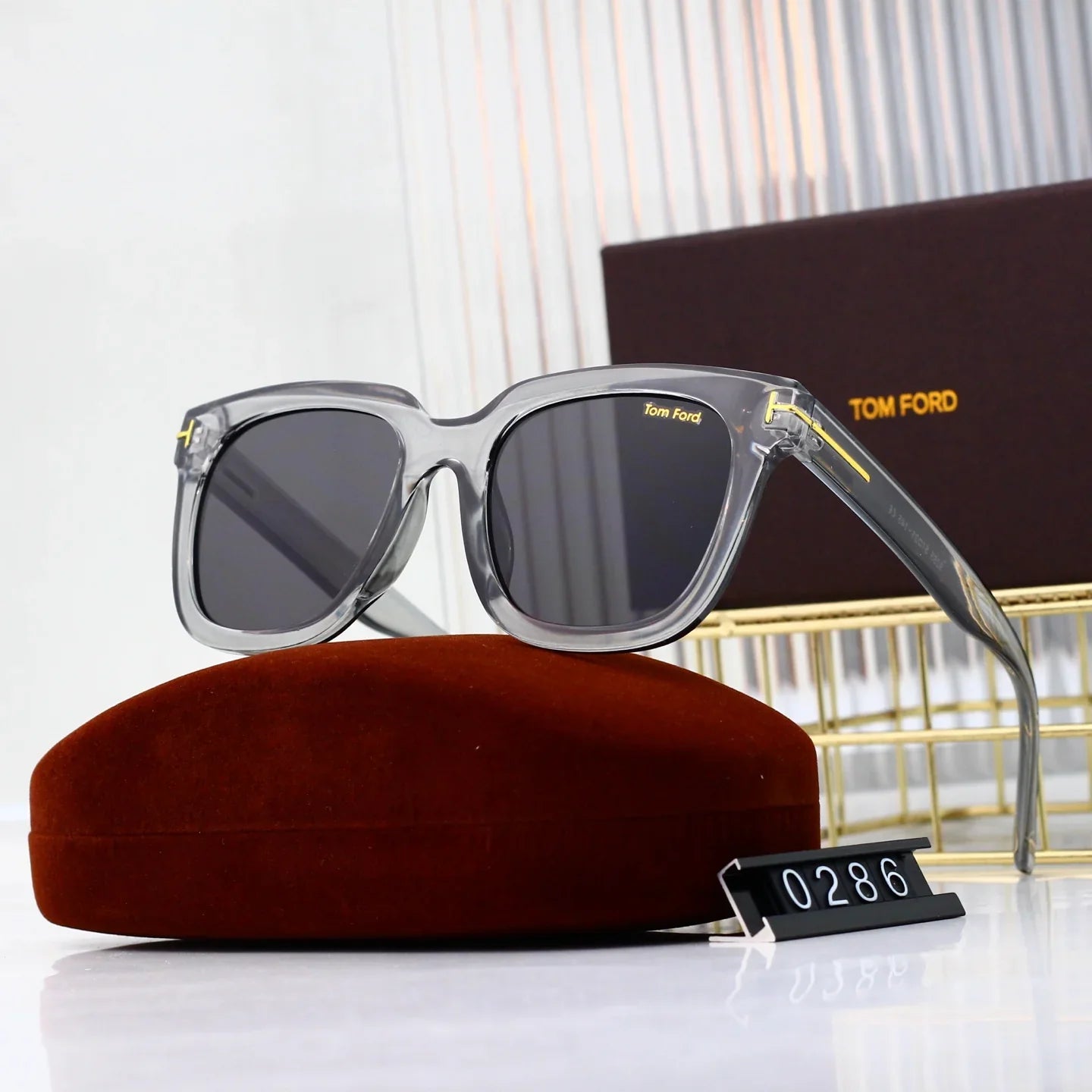 8-color blue light flat mirror HD lens full frame design sunglasses 0286