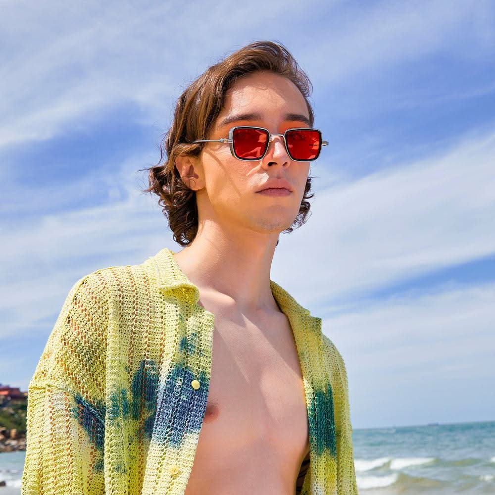 7 colors frameless new metal sunglasses