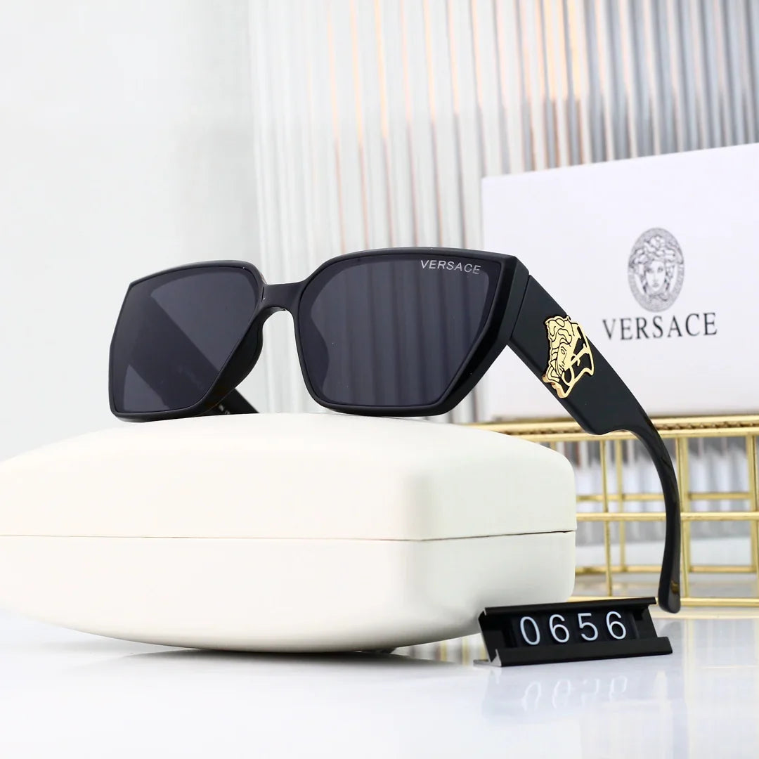 7 colors square frame anti-ultraviolet cat-eye sunglasses 0656