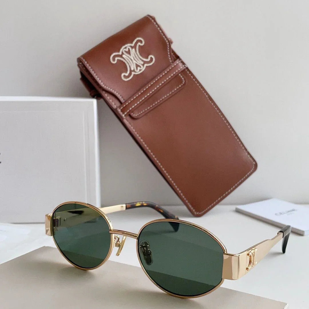 Women's trendy metal frame sunglasses