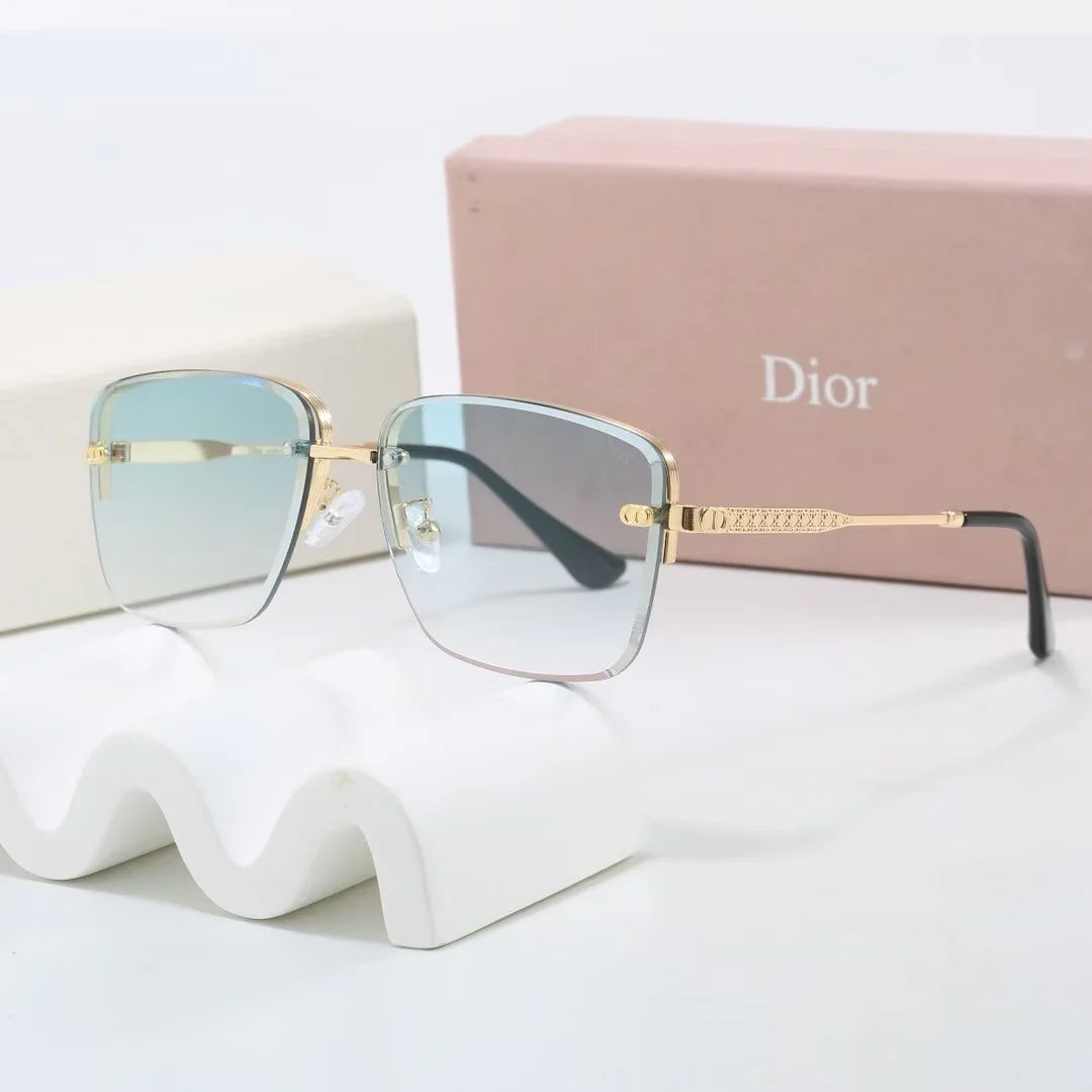 Gradient two-tone metal sunglasses