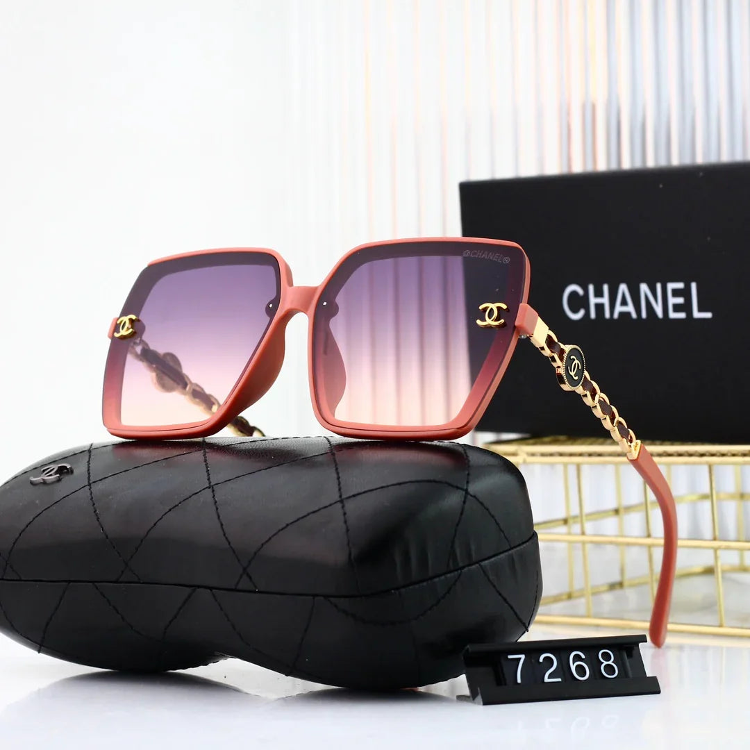 5-color Polaroid nylon HD lenses frameless design sunglasses 7268