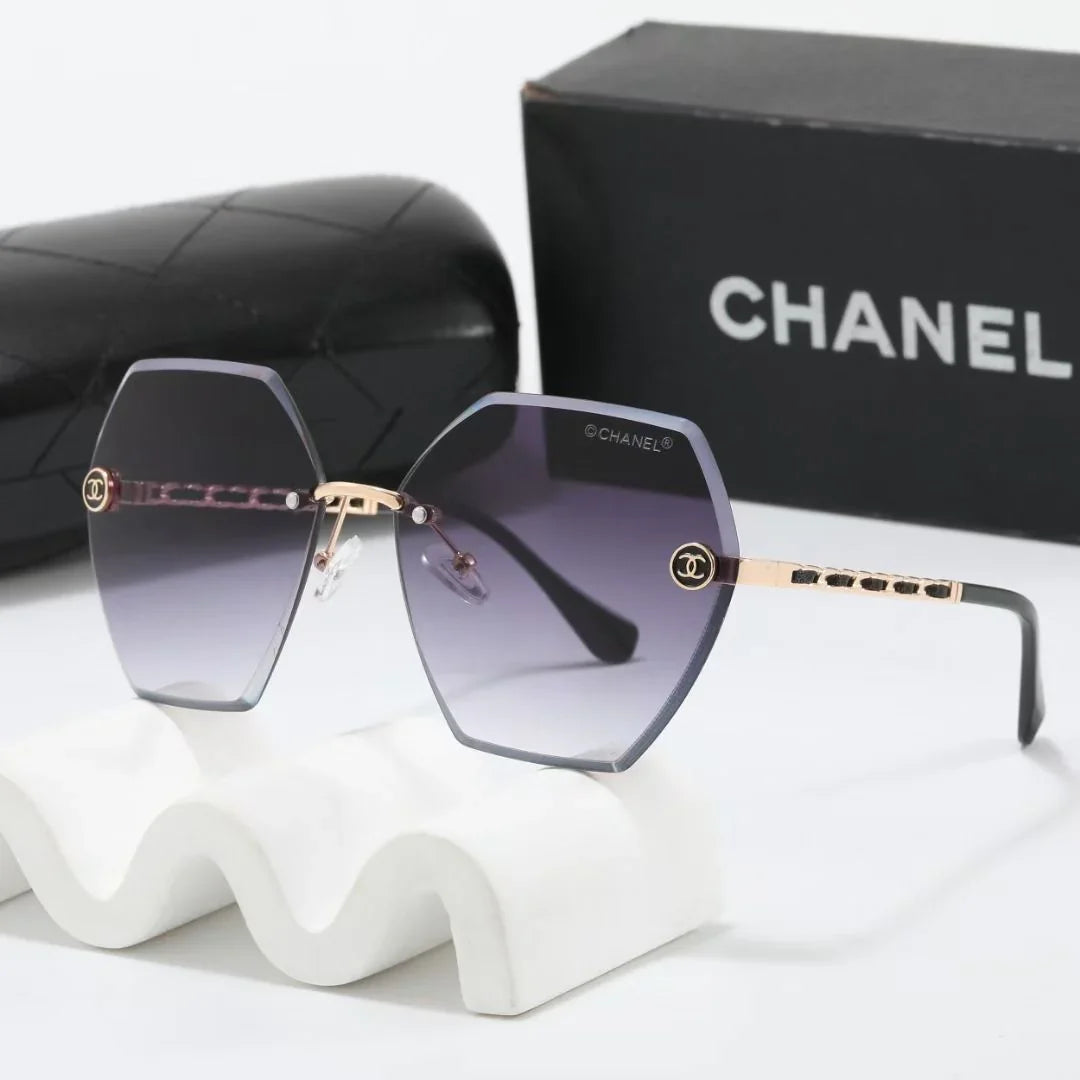 7 colors new prismatic lens metal frame sunglasses