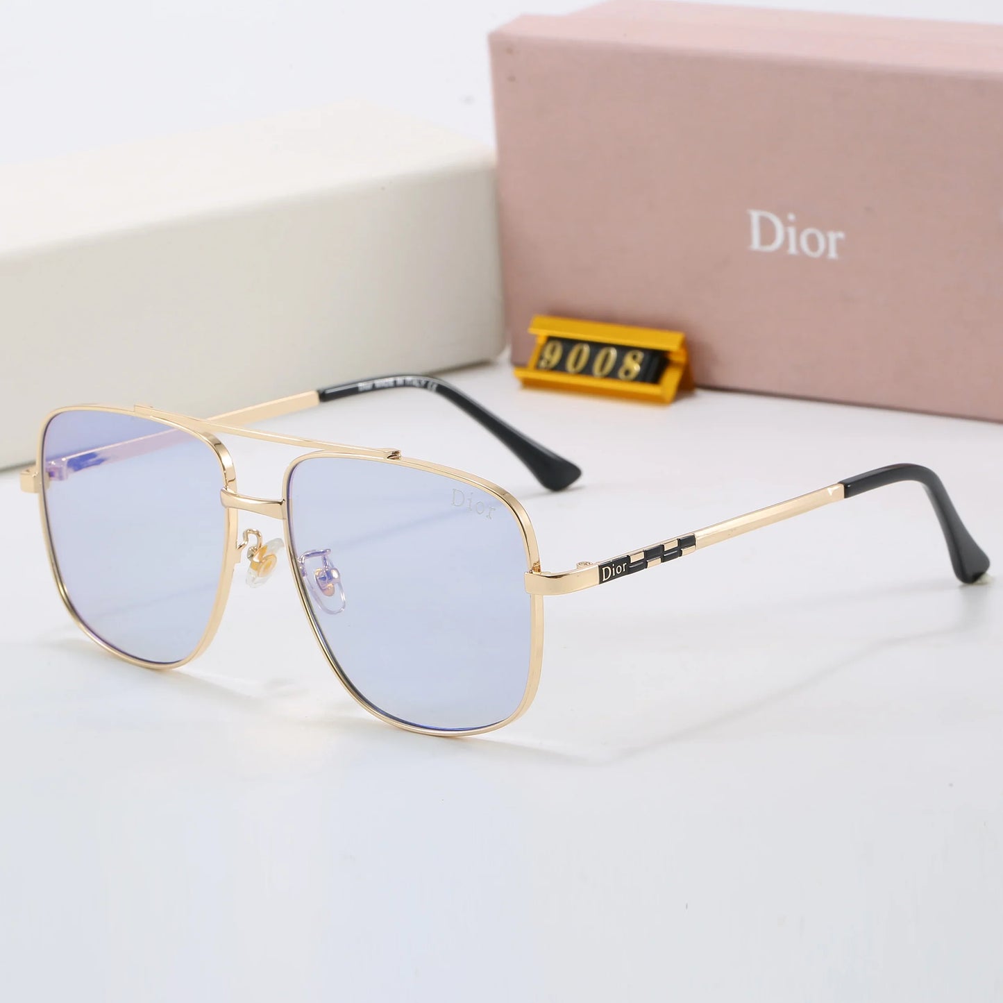 7 colors metal frame nylon lens sunglasses  9008