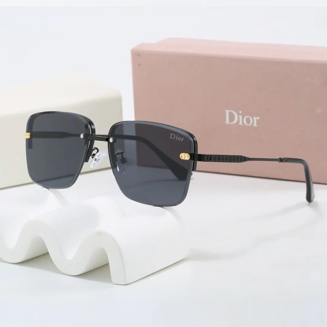 Gradient two-tone metal sunglasses