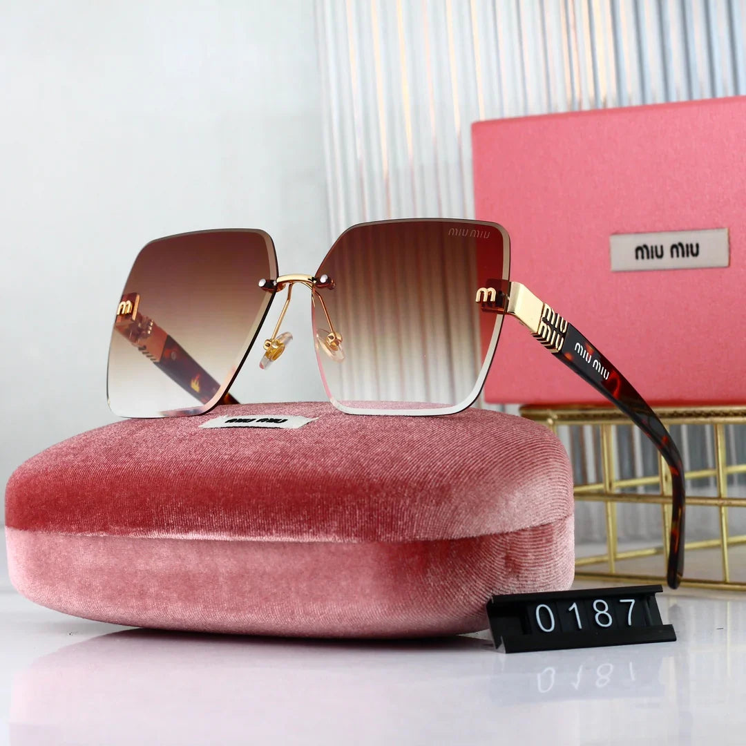 6-color high-definition lens frameless design sunglasses 0187