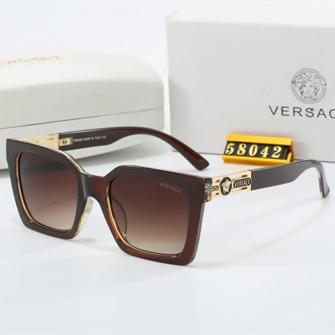 5 Color Trendy Square Frame Sunglasses  58042