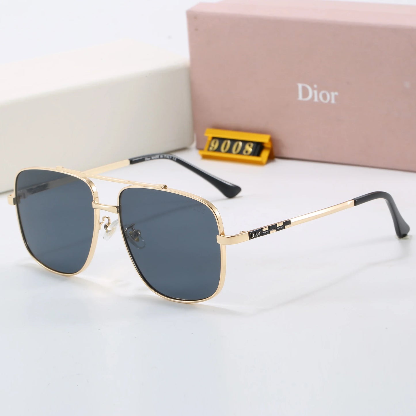 7 colors metal frame nylon lens sunglasses  9008
