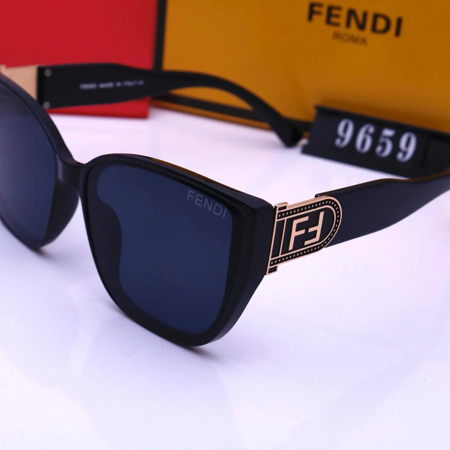 Vintage Large Frame Square F Sunglasses