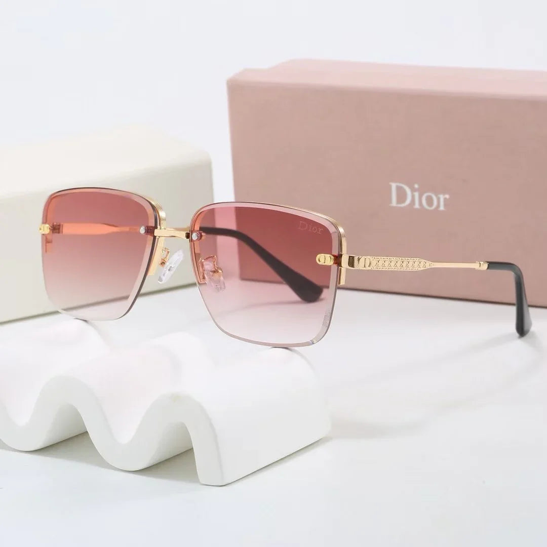 Gradient two-tone metal sunglasses
