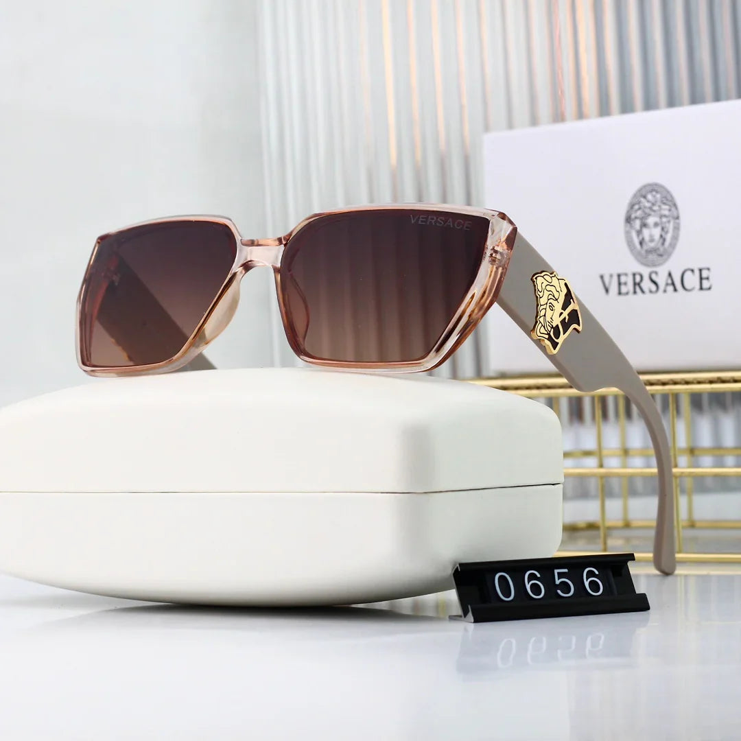 7 colors square frame anti-ultraviolet cat-eye sunglasses 0656